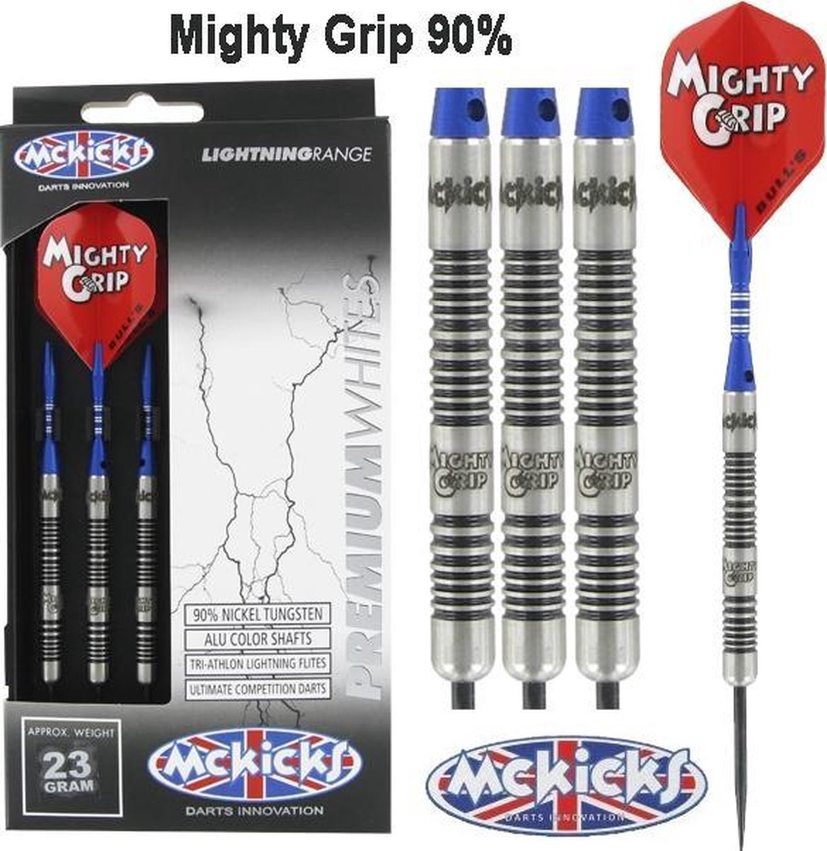 McKicks Mighty Grip 90% - Dartpijlen - 21 Gram | bol