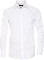 CASA MODA comfort fit overhemd - wit - Strijkvrij - Boordmaat: 52