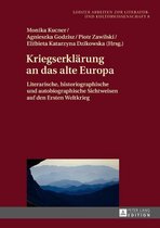 Lodzer Arbeiten zur Literatur- und Kulturwissenschaft 8 - Kriegserklaerung an das alte Europa