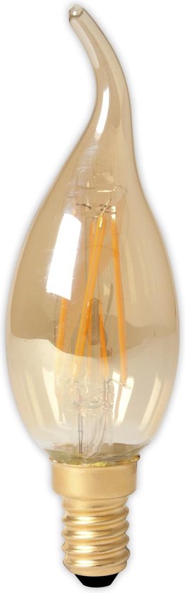 Stuks Calex Led kaarslamp Tip - 3,5W (25W) E14 - Gold - Goud - Dimbaar met Led dimmer