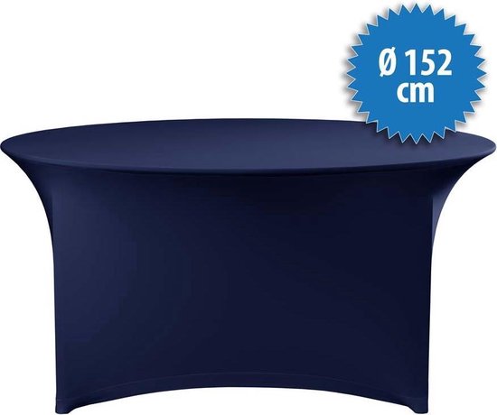 Cover Up Tafelrok Stretch - Ø152cm - Incl. Topcover - Donkerblauw