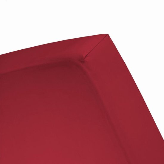 Damai - Hoeslaken (tot 25 cm) - Katoen - 160/180 x 220 cm - Red