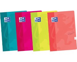 Schrift Oxford school - Touch - A4 lijn - 72blz - pak 10 stuks assorti kleuren
