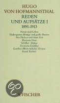 Reden und Aufsätze I.(1891-1913)