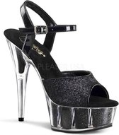 Pleaser Sandaal met enkelband -38 Shoes- DELIGHT-609-5G US 8 Zwart