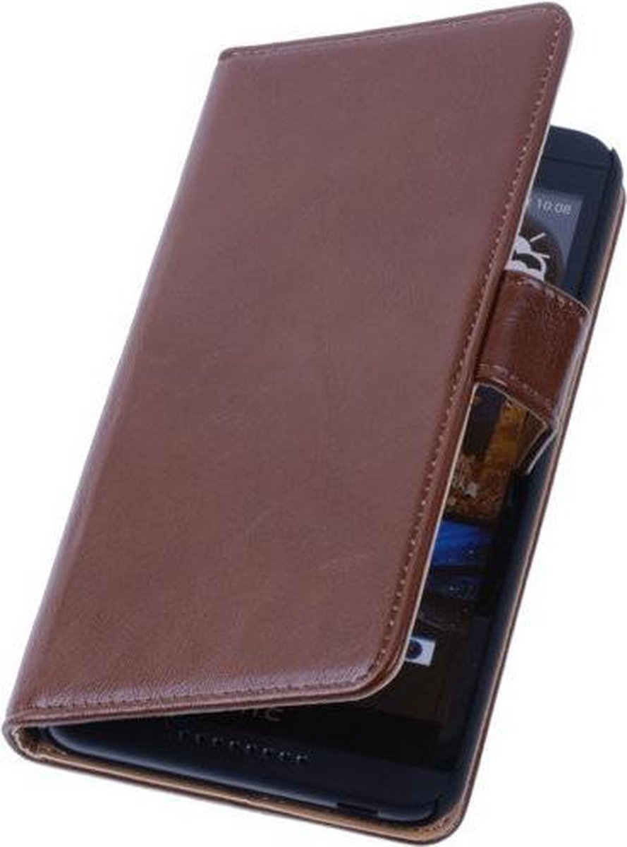 PU Leder Bruin HTC Desire 816 Book/Wallet Case/Cover Hoesjes