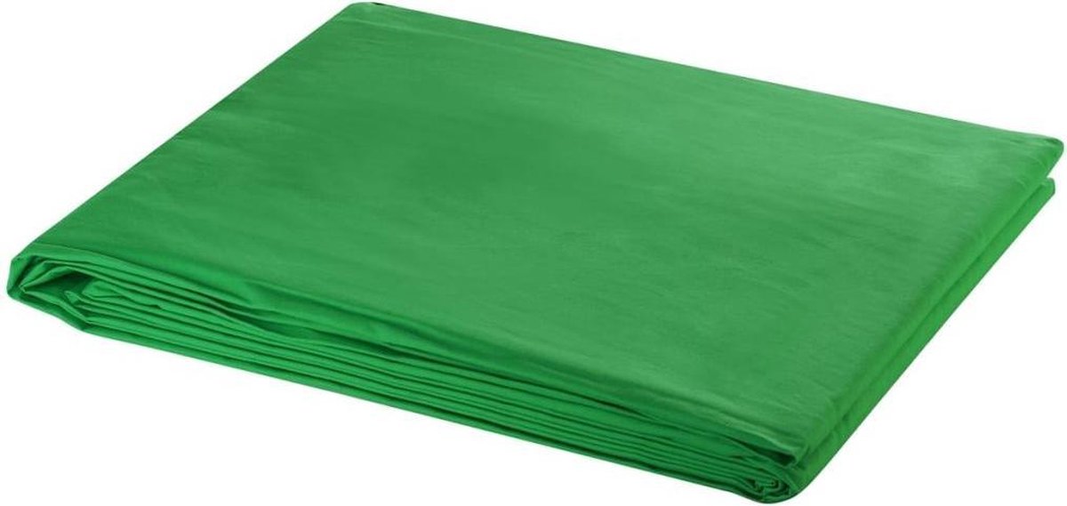 vidaXL - Achtergrond - zonder - standaard - chromakey - 500x300 - cm - katoen - groen
