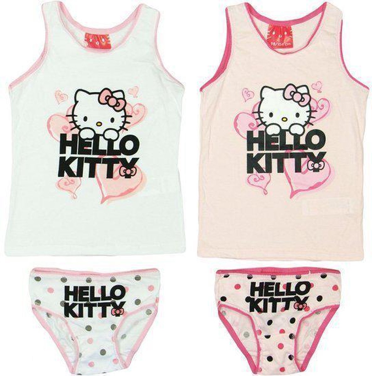 Hello Kitty Ondergoed Hempje + Slip (Set van 2) Maat: 110/116 | bol.com