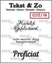 Crealies stempel Tekst&Zo Jarig 16 (Nederlands) 33 milimeter CLTZJ16