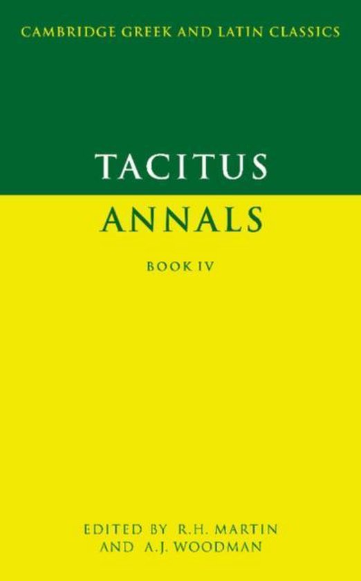 Cambridge Greek and Latin Classics- Tacitus: Annals Book IV - cover