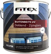 Fitex-Buitenbeits UV-Zijdeglans-Ral 9010 Zuiver Wit 2,5 liter