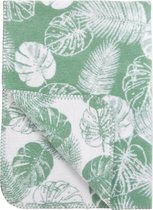 Meyco Tropical Leaves wiegdeken - Groen - 75x100cm