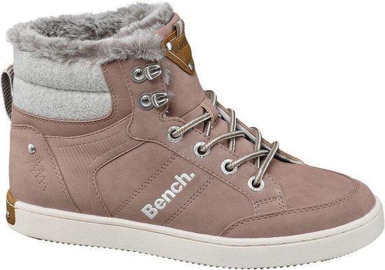 Bench Dames Roze halfhoge sneaker bont - Maat 36 | bol.com