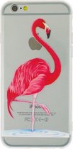 GadgetBay Transparante roze flamingo TPU hoesje iPhone 6 6s case cover