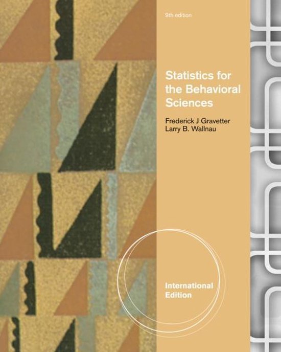 Statistics For Behavioral Sciences 9th