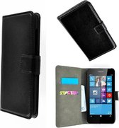 Nokia Lumia 635 Wallet Bookcase hoesje Zwart