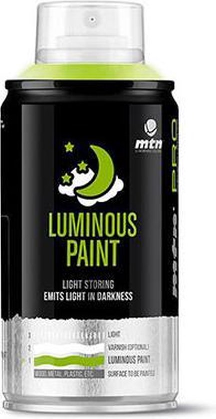 MTN Glow in the Dark peinture en aérosol - 150ml Luminous Glow in the Dark  peinture | bol