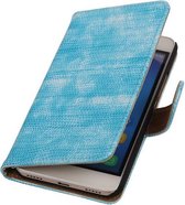 Hagedis Bookstyle Wallet Case Hoesje Geschikt voor Huawei Honor 4 A / Y6 Turquoise