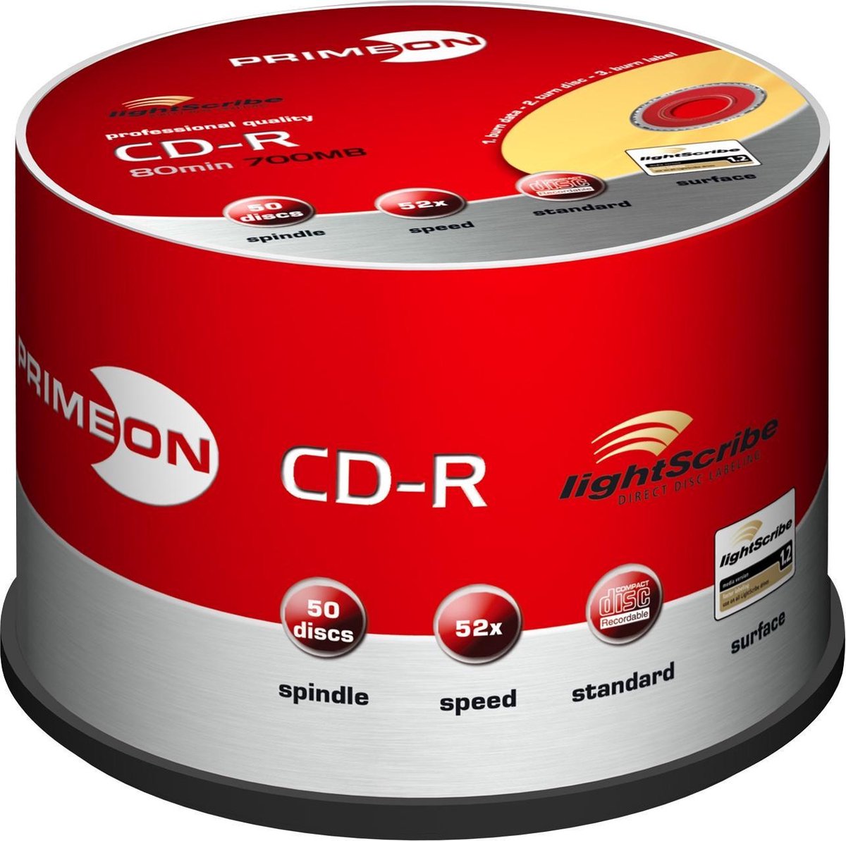 Primeon CD-R 700MB/80Min, 50 Spindle 50 stuk(s)