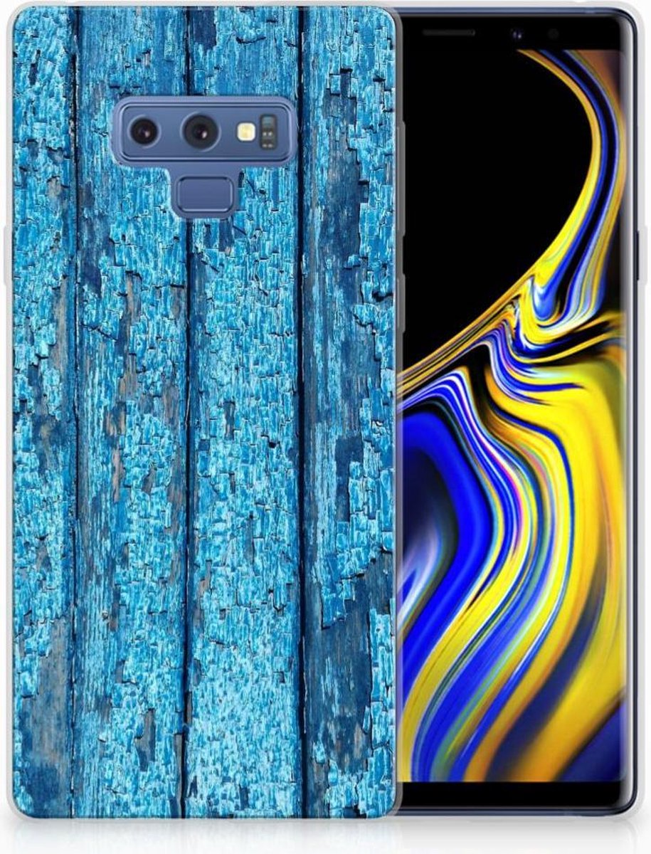 Samsung Galaxy Note 9 Bumper Hoesje Wood Blue