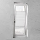 Pliss? met zijgeleiding Crushed White - 75x130 cm