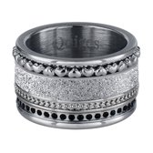 Quiges Stapelring Ring Set  - Dames - RVS zilverkleurig - Maat 20 - Hoogte 10mm