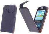 BestCases Navy Blue Kreukelleer Flipcase Samsung Galaxy S3 Mini i8190