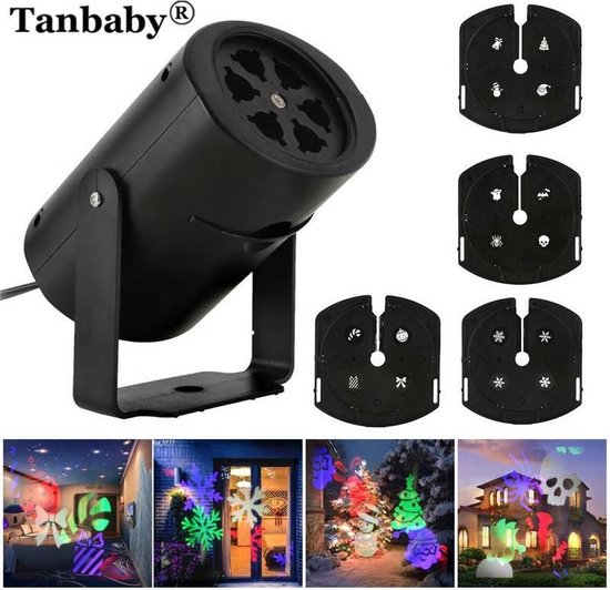 Foumt Projector led spotlight met 4 projectie slides