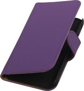 Samsung Galaxy Xcover 3 Effen Bookstyle Wallet Hoesje Paars - Cover Case Hoes