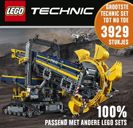 Vernederen Blaast op op gang brengen LEGO Technic Emmerwiel Graafmachine - 42055 | bol.com