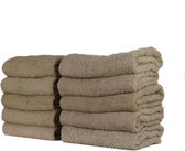 Katoenen Handdoek – Taupe - Set van 15 Stuks - 50x100 cm - Heerlijk zachte badhanddoeken