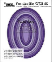 Crealies Double Stitch Oval maximaal 12 x 16 centimeter / XXL35