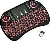Mini i8 Air Mouse 92-toetsen QWERTY 2.4G draadloos backlight toetsenbord met Touchpad voor Android TV Box & Google TV Box & PC Tablet & Xbox360 & PS3 & HTPC/IPTV, biedt automatisch