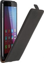 Zwart leder flip case voor de Huawei Honor 5X flipcover hoes