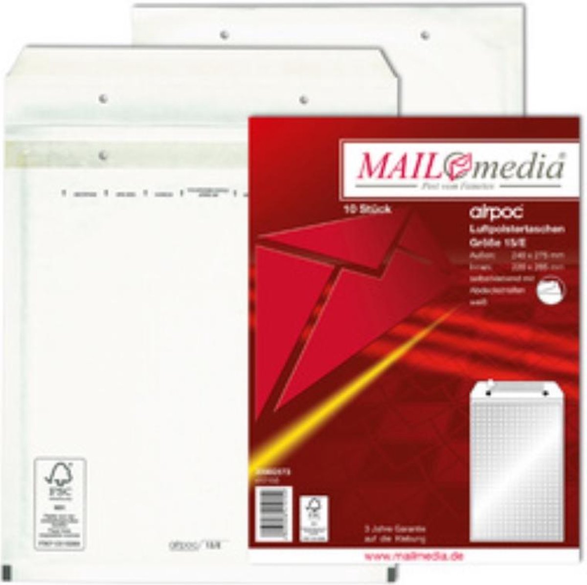 MAILmedia Luchtkussen Verzendzakken Wit Maat 12/B