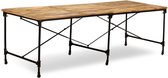 Eettafel 240 cm massief mangohout (incl. vloerviltjes)