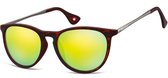 Montana MS24C - Zonnebril -  Ovaal model - Schildpad kunststof-Revo- Lensbreedte 53 mm