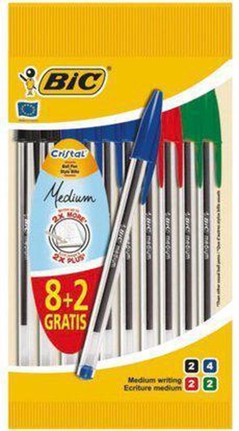 Balpen Bic Cristal assorti medium Fun Collection | 965629 bij