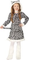 Dierenpak luipaard verkleedjurkje voor meisjes - carnavalskleding/outfit luipaard 5-6 jaar (110-116)
