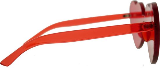 Hippie hart zonnebril Rood Party Bril