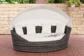 Clp Cancun - Lounge bed - 5 mm rotan - Grijs gemeleerd kleur hoes : gebroken wit