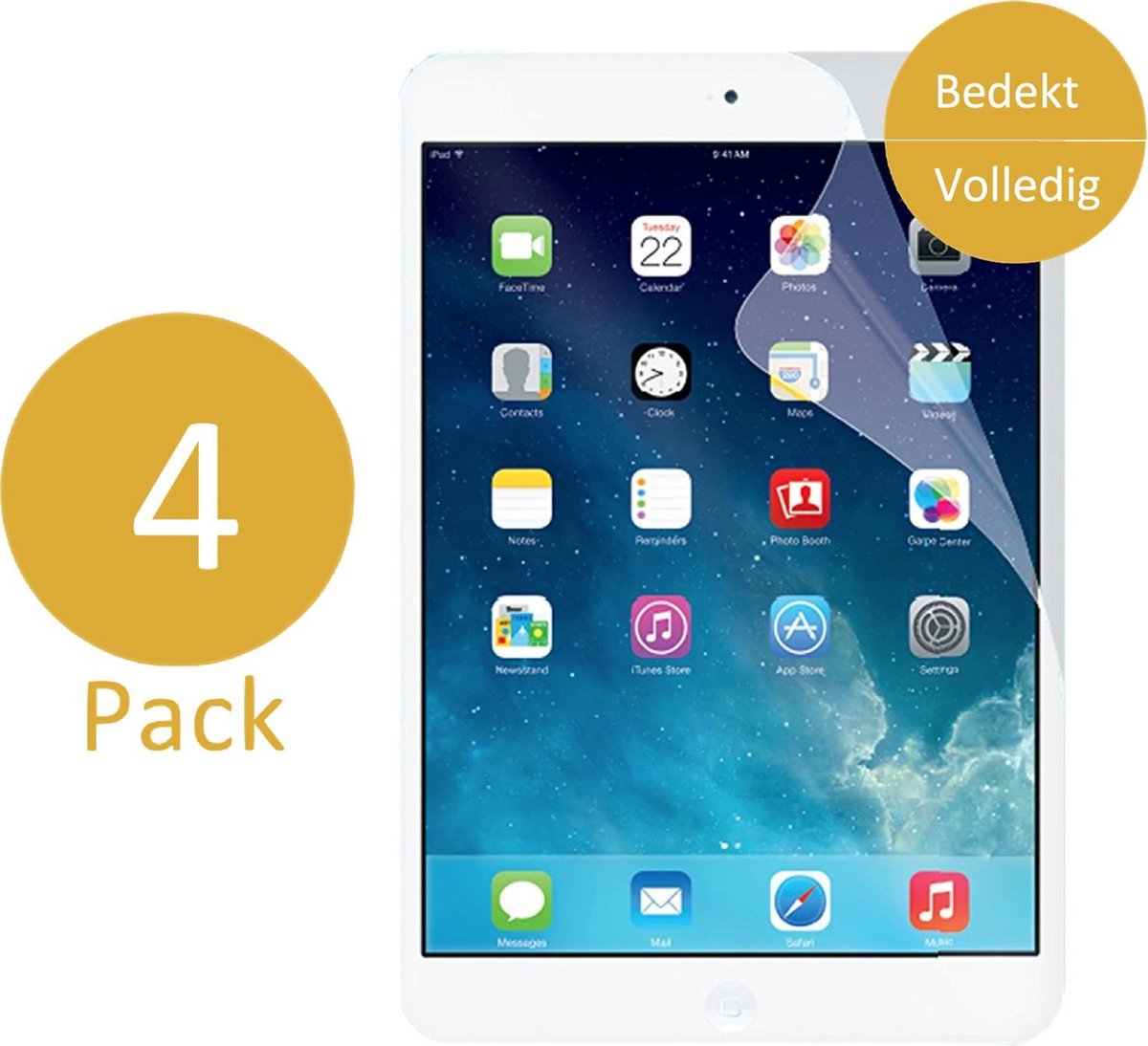 Screenprotector geschikt voor iPad Mini 2019 / 4 - Glas PET Folie - 4 Stuks