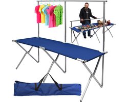 Verkoopstand 205x67x70 cm met in hoogte verstelbare Kledingstang - opklapbare Beursstand