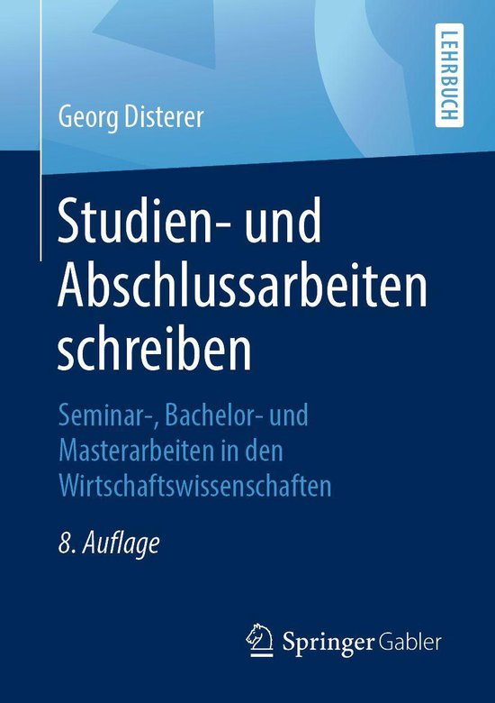 Studien- und Abschlussarbeiten schreiben - cover