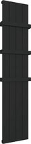 Design radiator verticaal aluminium mat zwart 180x37.5cm 1264 watt  - Rosano