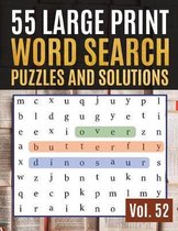 55 Large Print Word Search Puzzles and Solutions: Activity Book for Adults and kids - Word Search Puzzle