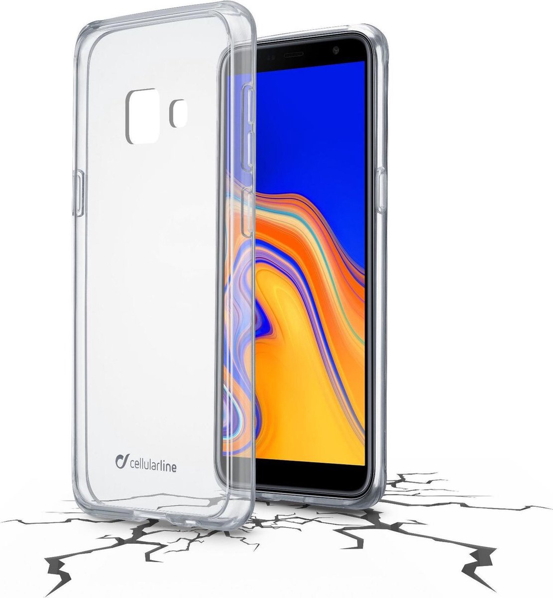 Cellularline Clear Backcover Galaxy J4 Plus (2018) Transparant