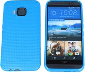 HTC One M9 Silicone Case Hoesje Blauw Blue