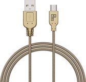 Behello Charge and Sync cable - Micro USB (1m) Braided Gold