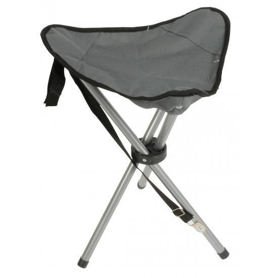 Zwarte opvouwbare lichtgewicht campingkruk/visserskruk 31 x 50 cm - Outdoor/vakantie - Inklapbaar stoeltje/krukje — afbeelding 5